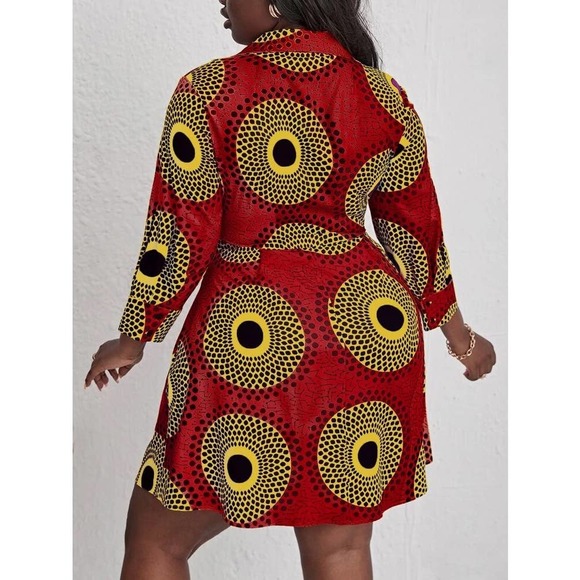 Geo Print Mini Dress- Size 4XL - Picture 3 of 6